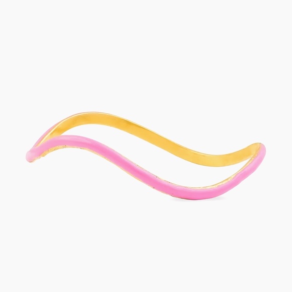 SYLVIA TOLEDANO Flow 22K Gold-Plated & Enamel Bracelet Pink - Picture 1 of 6
